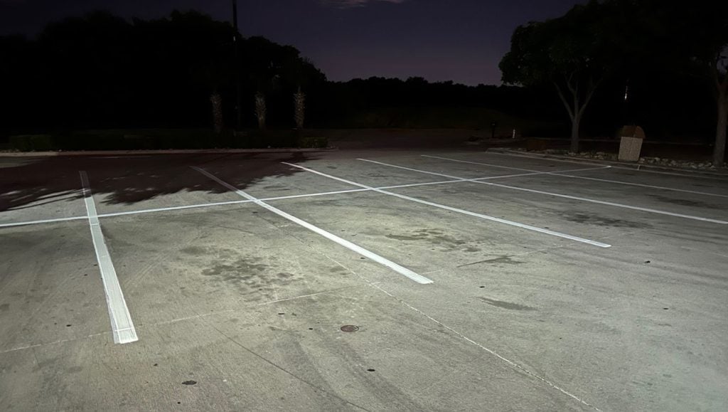 freshly painted parking spots for IN-N-OUT Burger parking lot