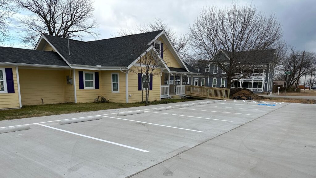 Beaver Builders parking lot freshly painted