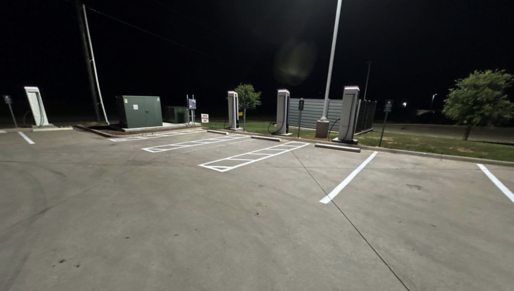 Line Striping for Flying J in Cisco, TX