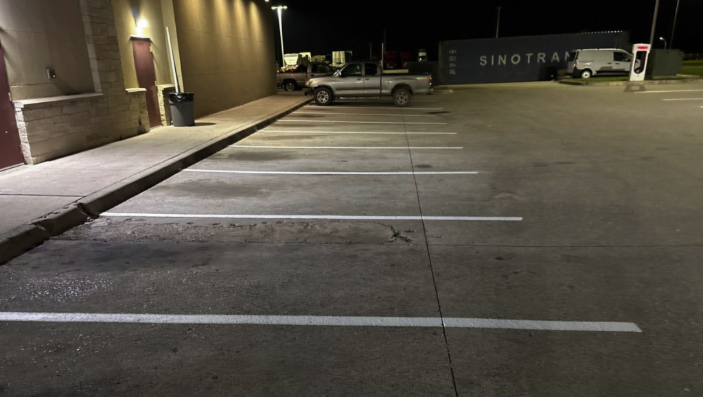 Line Striping Work for Flying J in Cisco, TX