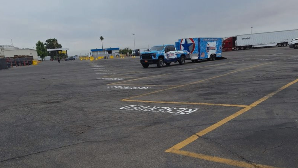 Reserved Parking Stencils for TA Santa Nella in Santa Nella, CA