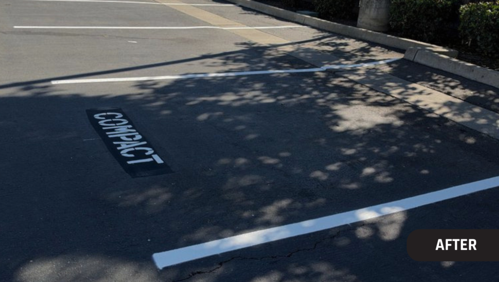After Parking Lot Restriping Work for Powersports of Modesto in Modesto, CA