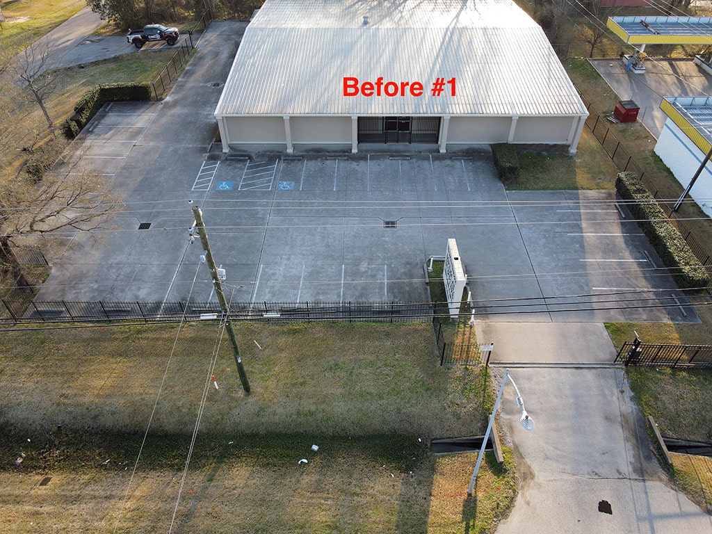 before image of northshore medical supplies’ parking lot