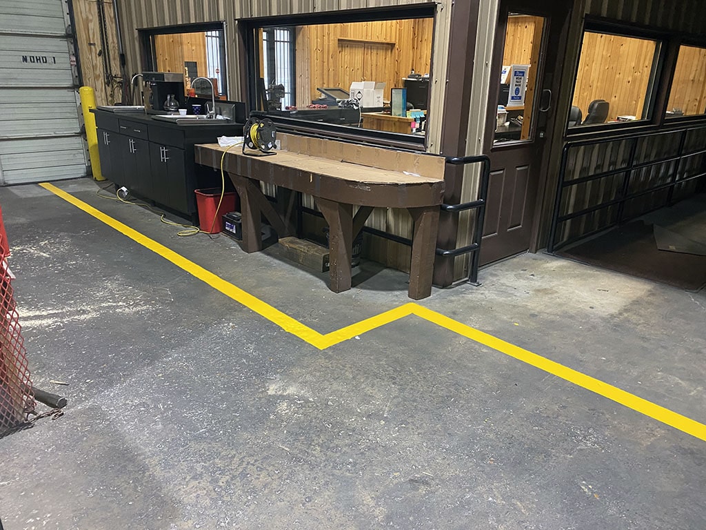 Snelson Service’s new indoor floor layout