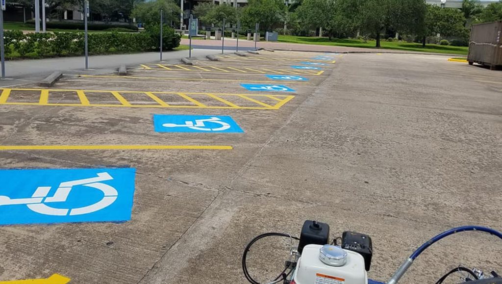 houston ada parking stall restripe project