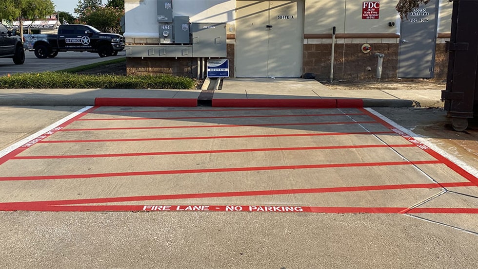 Katy, Texas Fire Lane Marking Project