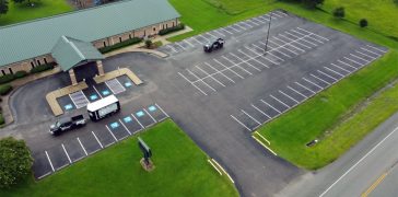 Image of Line Striping Project for Alvin Lutheran Church