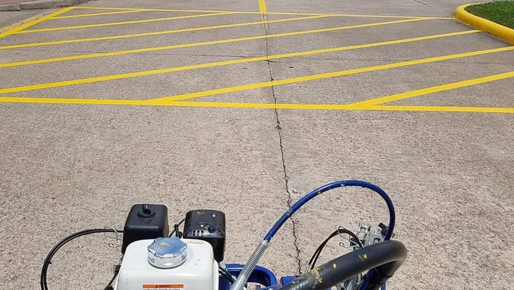 yellow crosswalk markings in houston