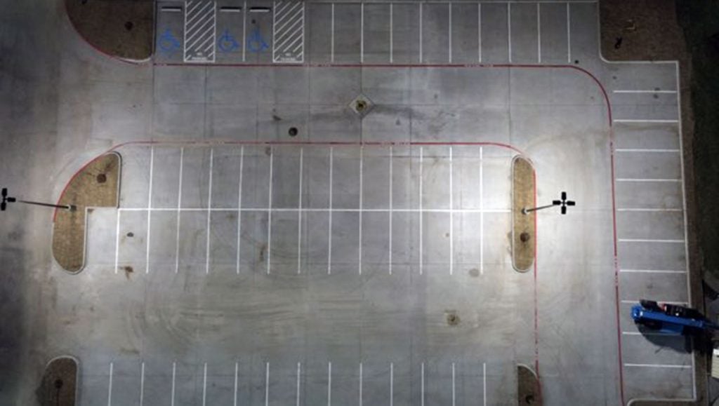 above view of ada-compliant parking stalls