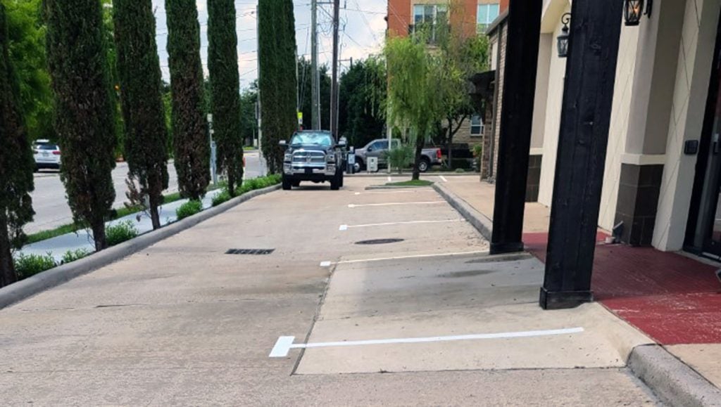 new ADA markings at the West Gray Center of Surgery in Houston, TX