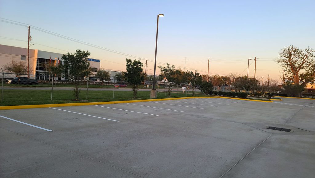 re-striped parking lot