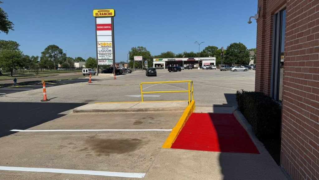 fire lane markings for BKT Construction parking lot