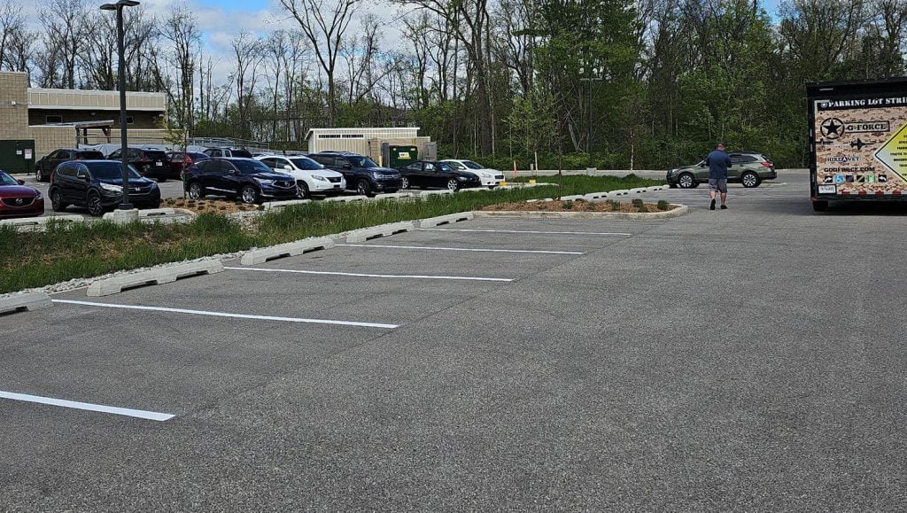 ADA parking lot striping in fischers, indiana