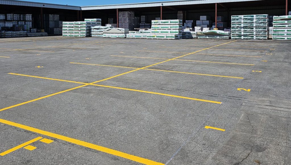 load staging area stripes