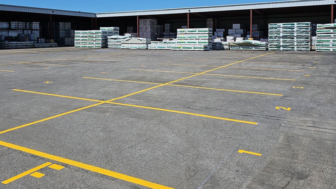 Indianapolis Load Staging Area Pavement Markings