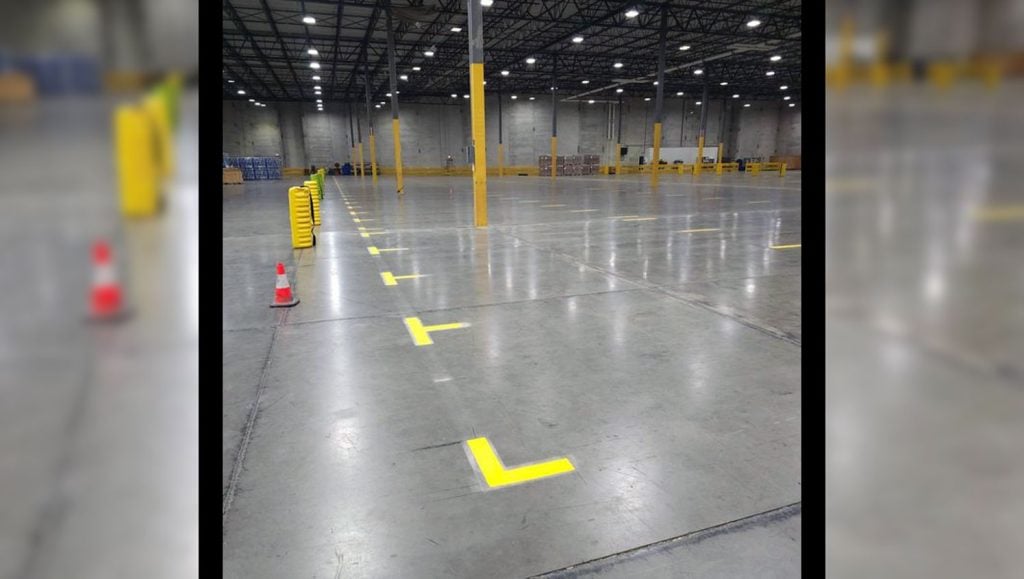 warehouse striping in Greenwood, IN