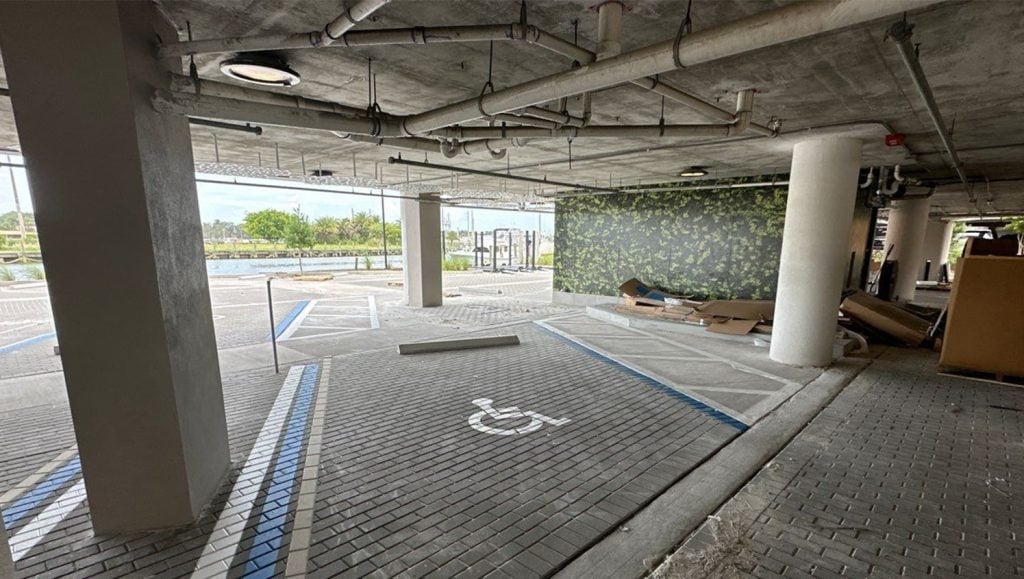 freshly painted ada compliance parking spots for Gravity Services INC
