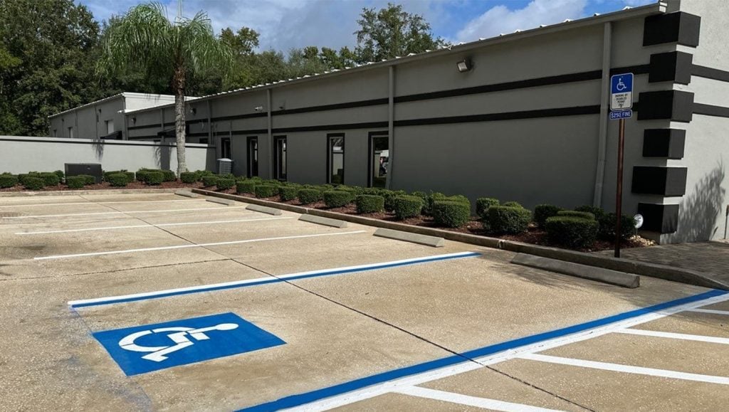 SAW Management Group, Zaxby's parking lot freshly painted