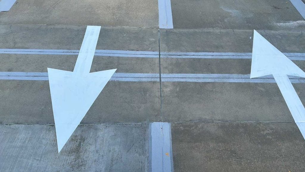 parking lot painting in Lake Nona, FL