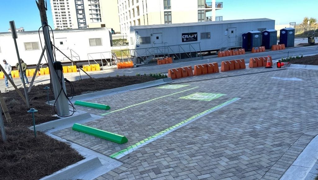 Florida Pave and Azure Condos parking spots freshly painted