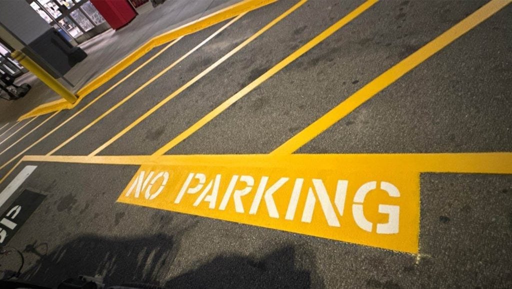 no parking freshly painted for ARNAV GROUP LLC parking lot