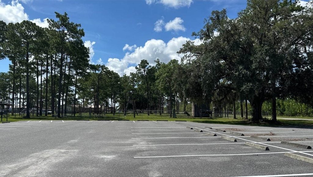 Florida Counterdrug Training Center parking lot freshly painted