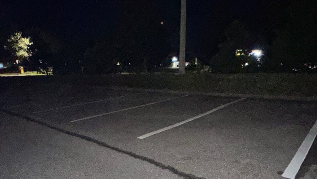 parking spots freshly painted for Mister Car Wash parking lot