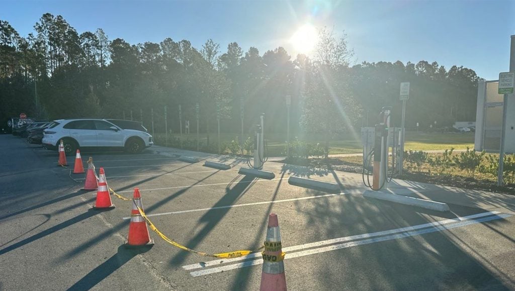 Florida Pave and UF Health parking lot freshly painted