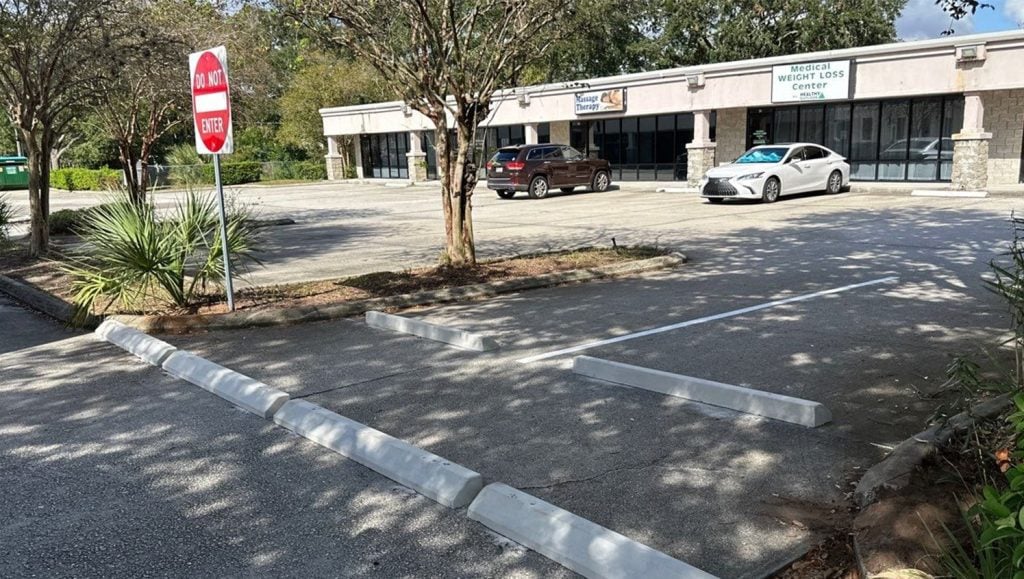 ada compliance parking spots freshly painted for Splex Partners