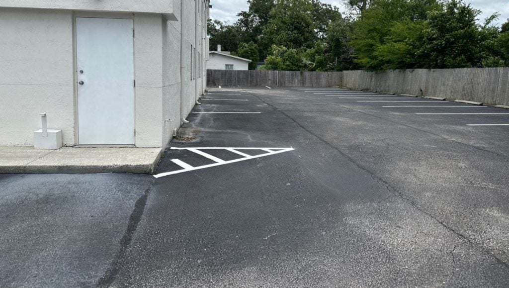 the new parking layout