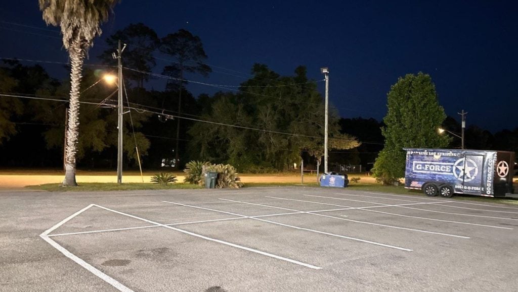 Diversity Health Center parking lot freshly painted