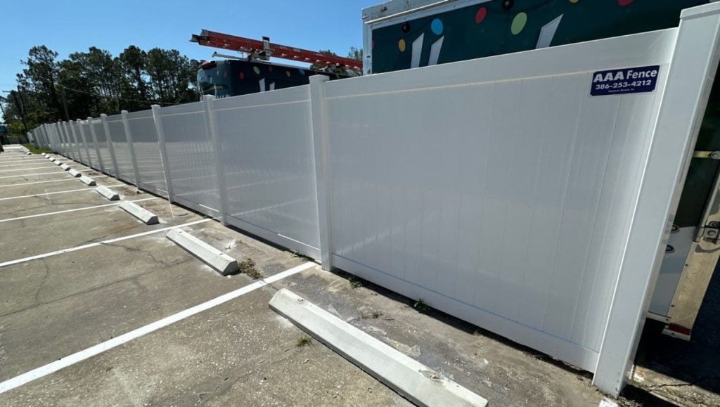 parking stop installation for ECoVets Specialists & Emergency parking lot