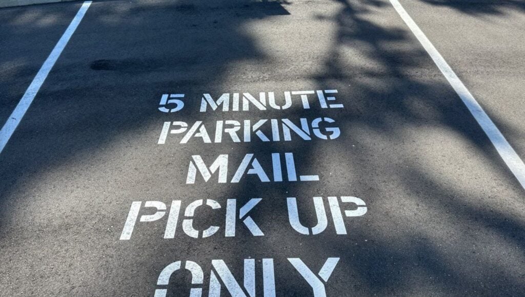 line striping freshly painted for ALSOP Property Management, LLC