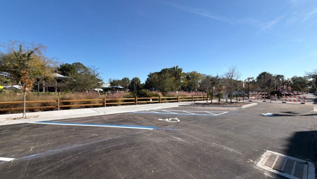 ada compliance parking spots freshly pained for City of Fernandina Beach