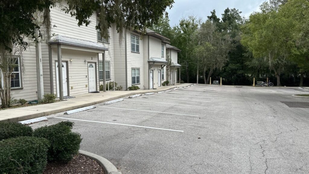 Gideon Property Services parking lot freshly painted