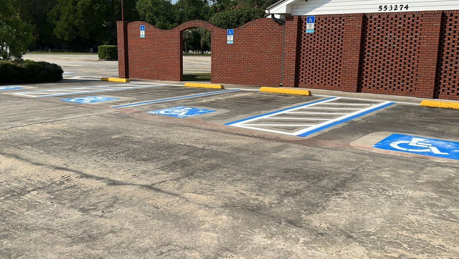 ADA-compliant parking spaces
