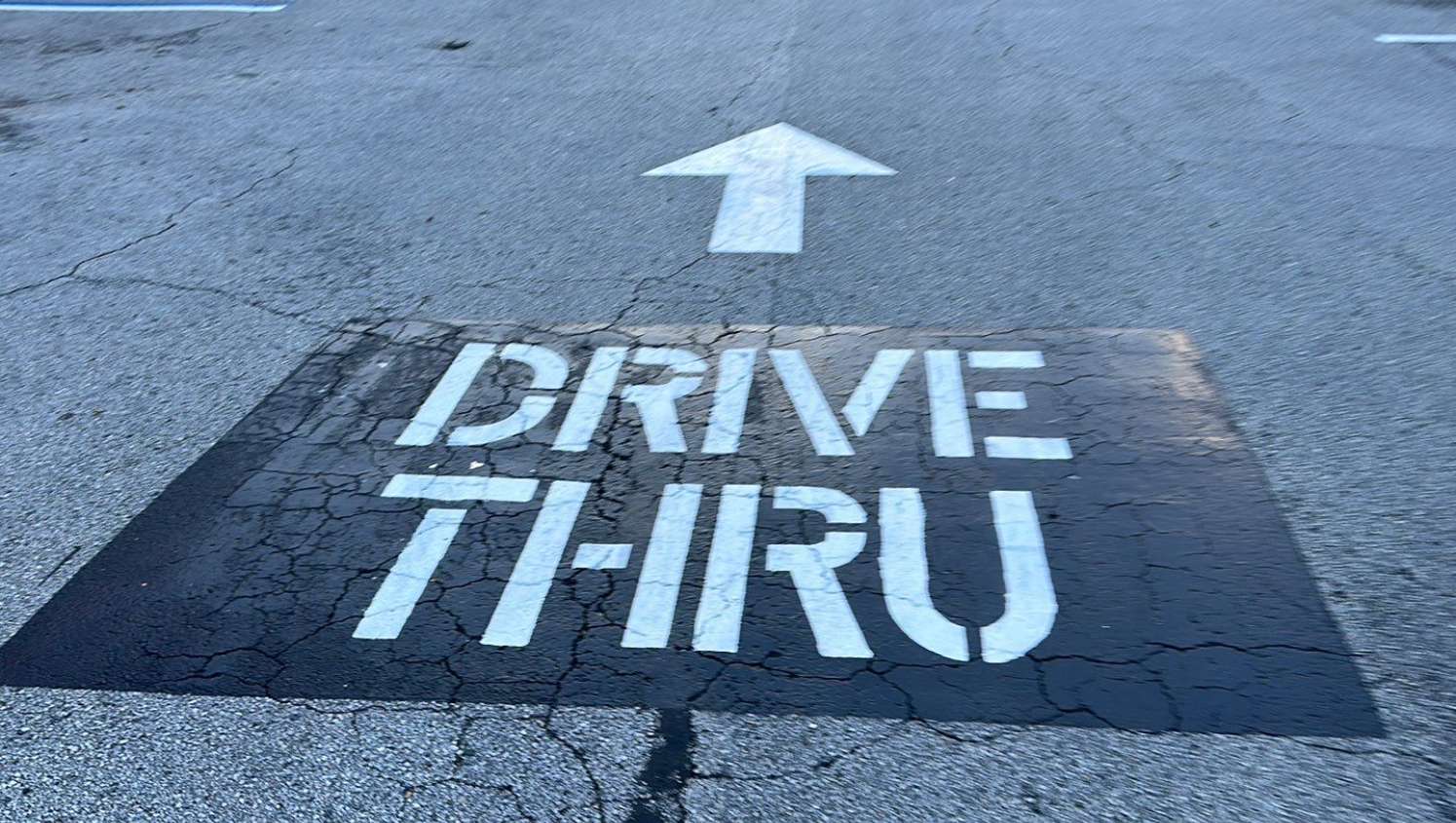 new drive thru markings