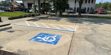 Image of 10 Roads Express Parking Lot Striping Project in Jacksonville, FL