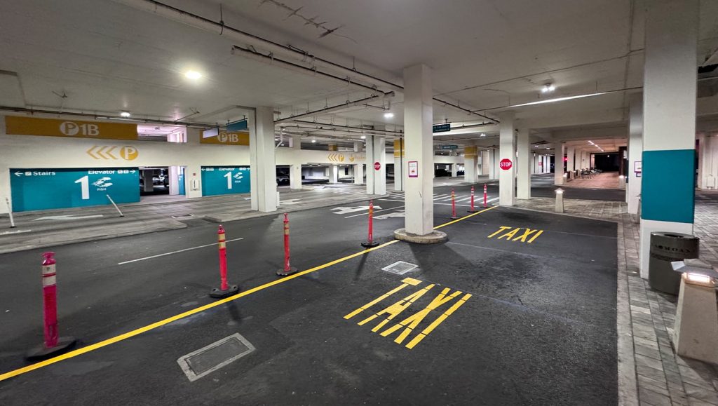 new taxi layout design for Ala Moana Shopping Center