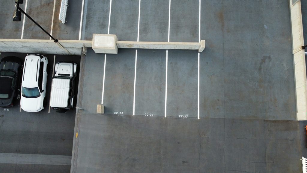 aerial view of Grand Wailea Beach Resort parking lot