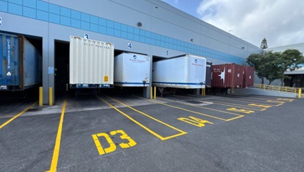 walmart parking lot with freshly painted lines