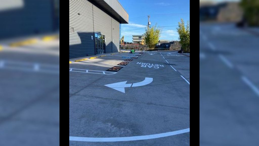 parking lot painting in Kailua-Kona, HI
