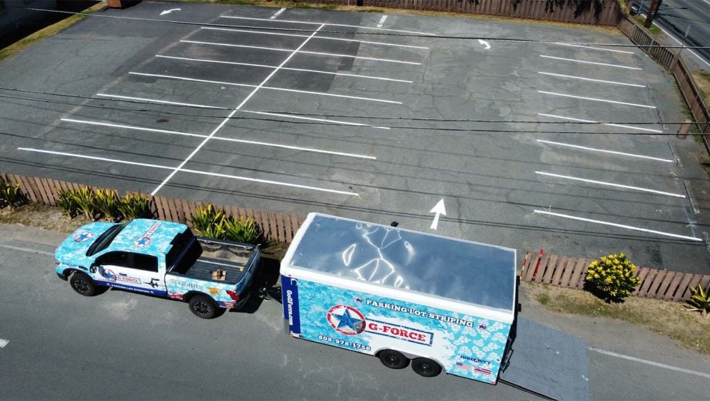 parking lot painting in kailua, hi