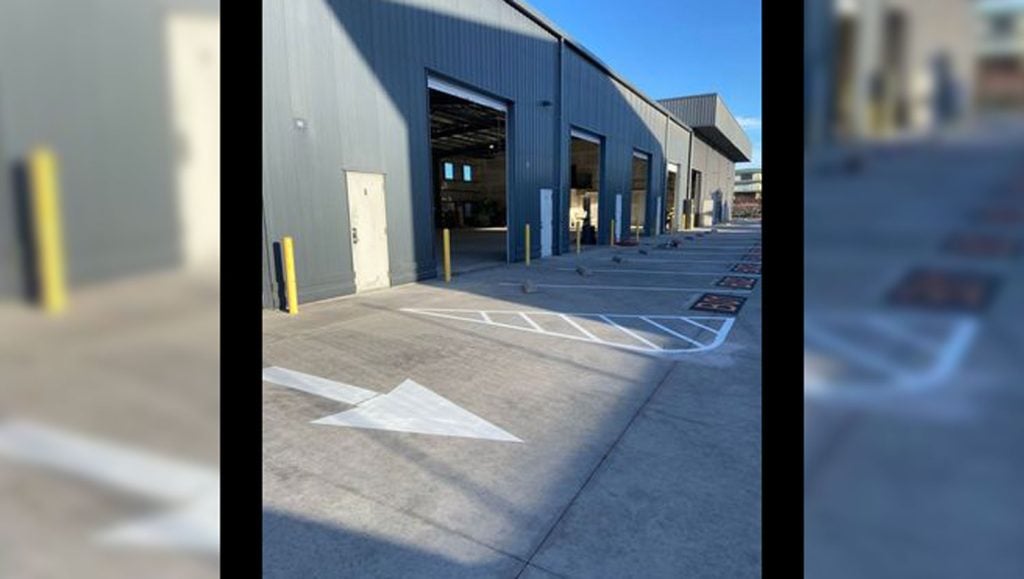 parking lot marking in Kailua-Kona, HI