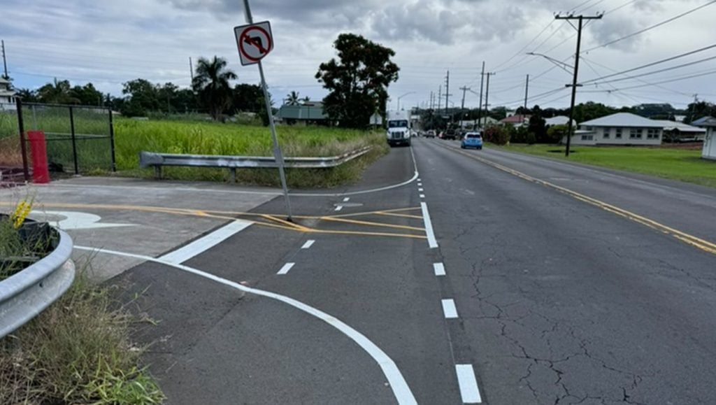 freshly painted pavement markings for Maryl Group Conctruction