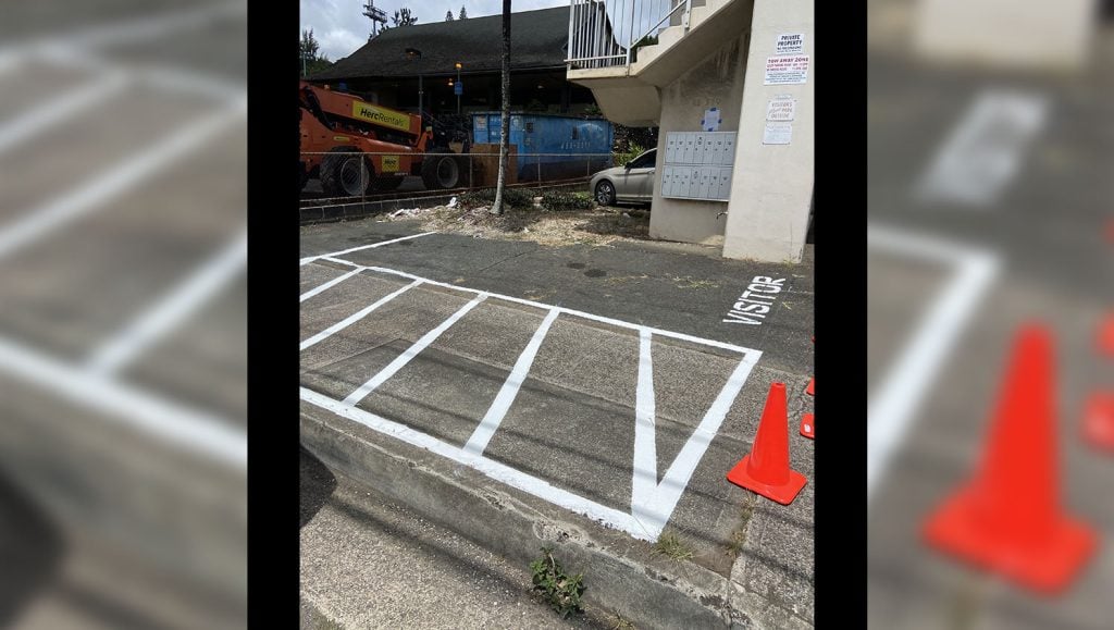 no parking zone markings in kaneohe