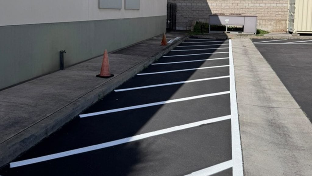 freshly painted crosswalk for Grace Fellowship Church