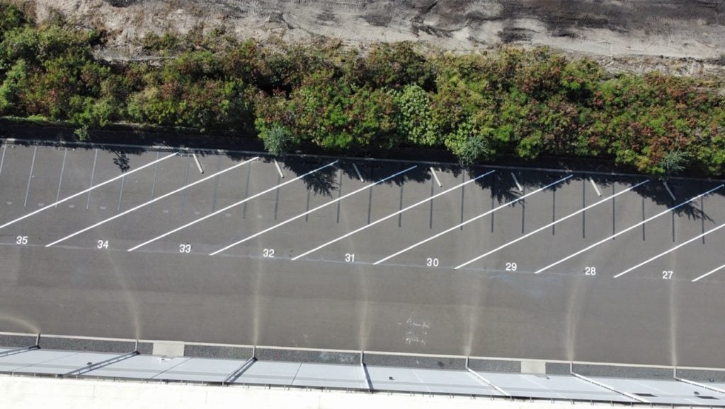 aerial view of HDC Properties LLC parking lot