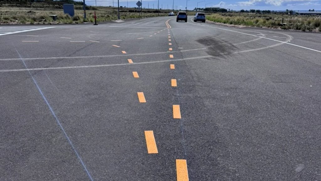 thermoplastic markings freshly painted forPC Construction