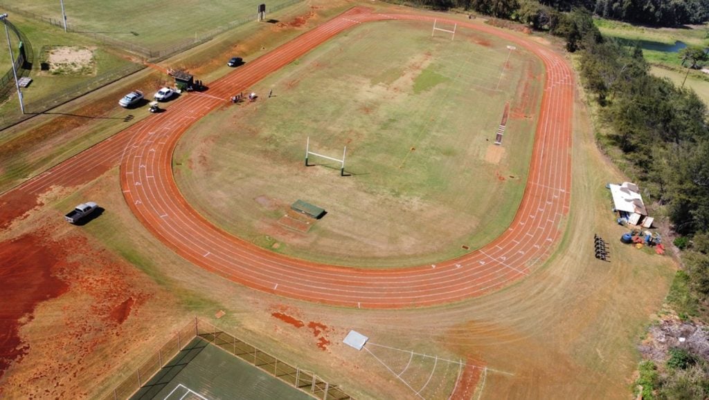 athletic field marking for Kapa'a High School Athletics